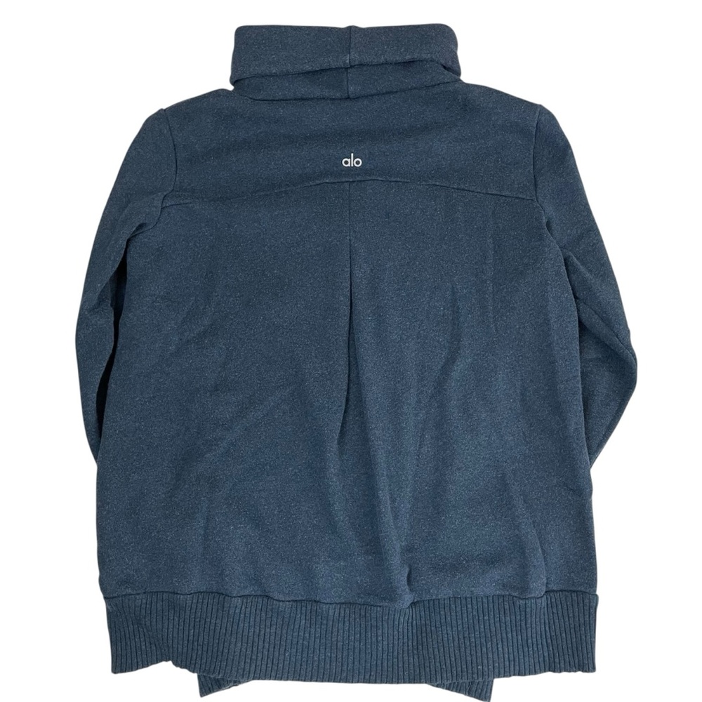 alo Yoga Haze Long Sleeve Pullover Blue Turtleneck Medium - Picture 8 of 11